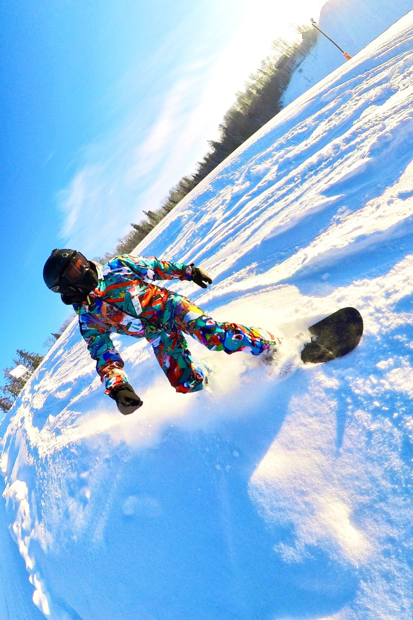 Rent of Men's Snowsuit, Graffiti Print. Size XL. For height 170-182 cm.