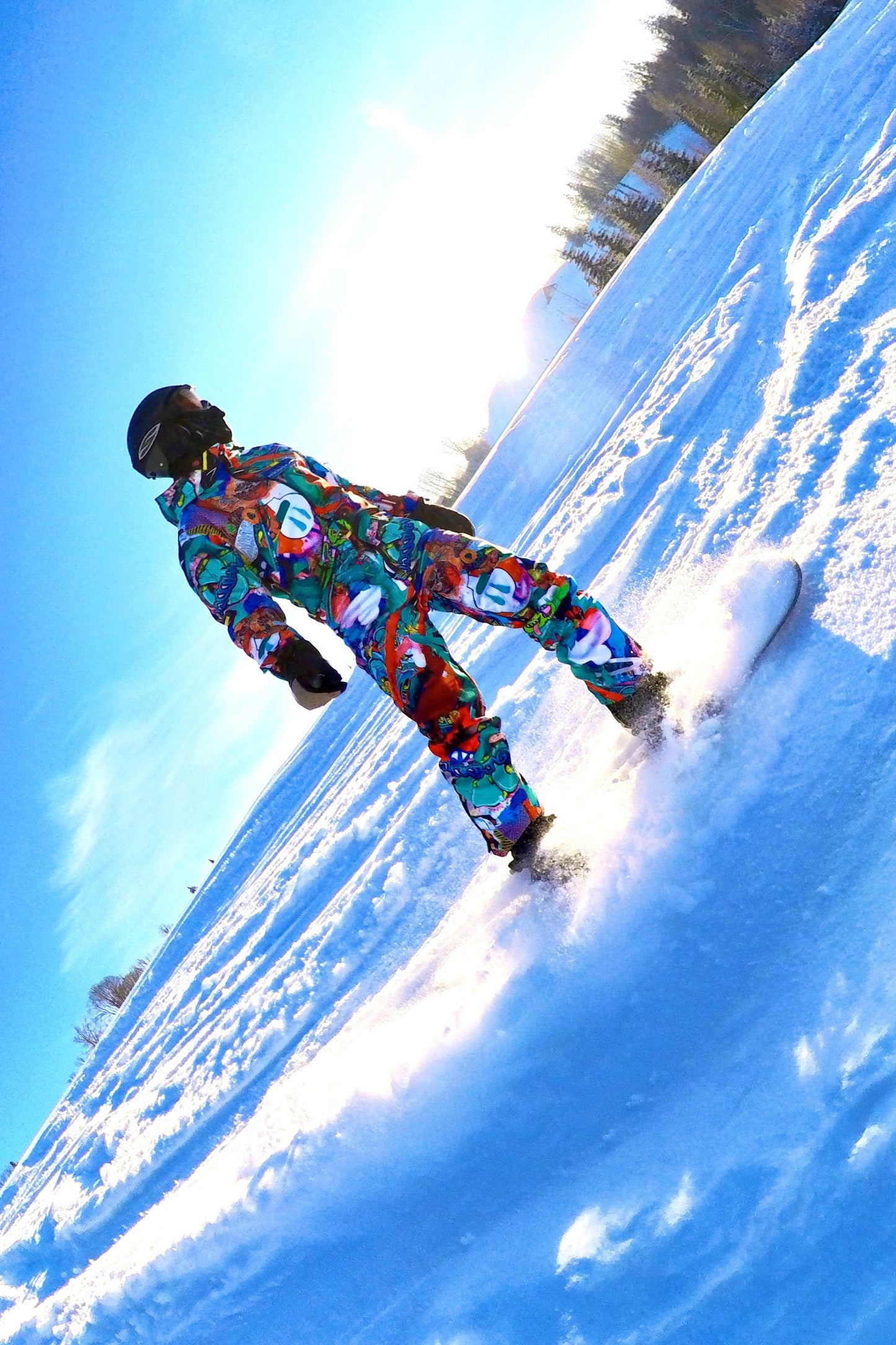 Rent of Men's Snowsuit, Graffiti Print. Size XL. For height 170-182 cm.
