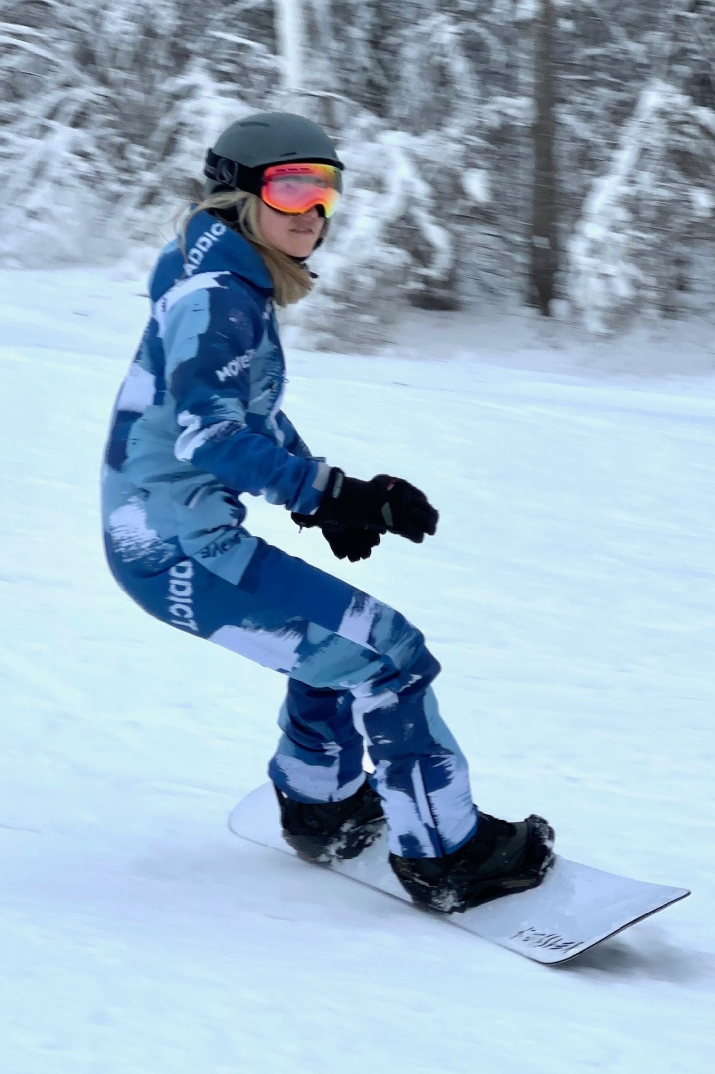 Women`s winter ski / snowboard suit grey&blue colors / Snowsuit