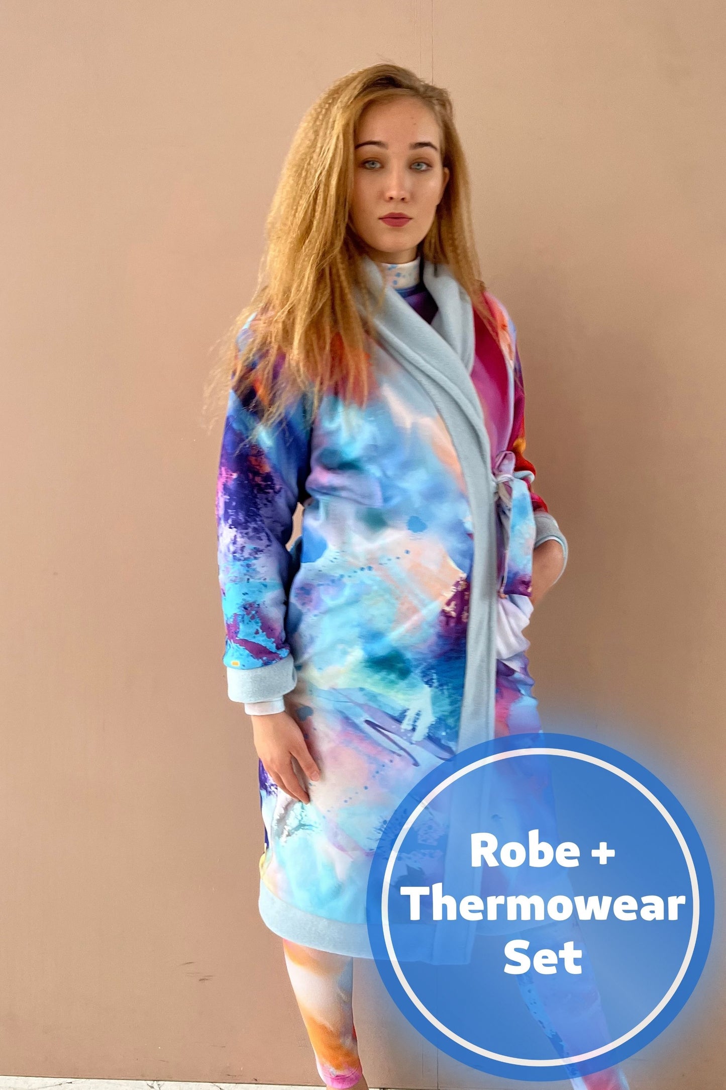 SET: Warm Robe+ Thermowear Top + Leggings