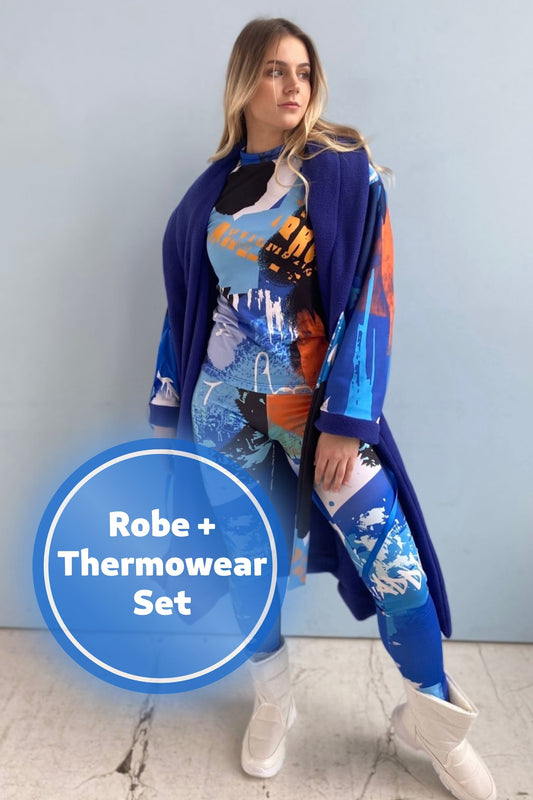 SET: Warm Robe+ Thermowear Top + Leggings