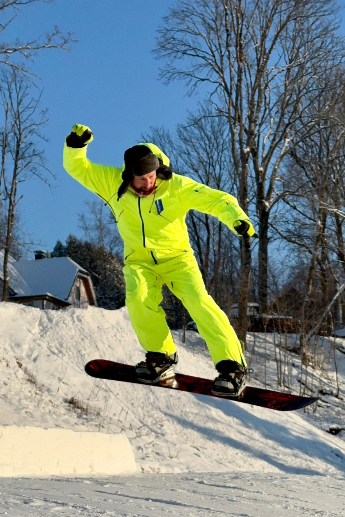 Rent of Men's Snowsuit, Neon Yellow color. Size M. For height 170-182 cm.