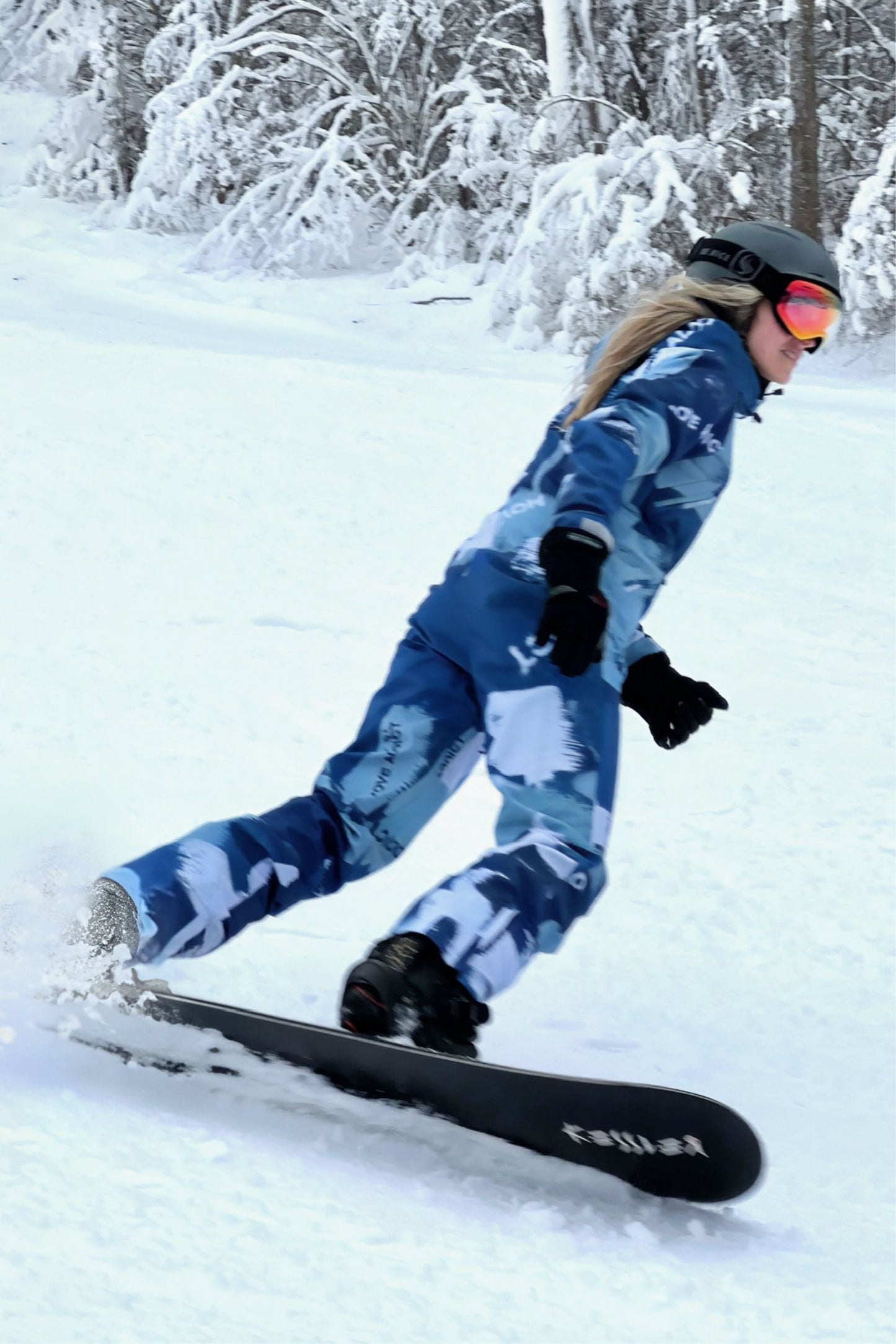 Women`s winter ski / snowboard suit grey&blue colors / Snowsuit