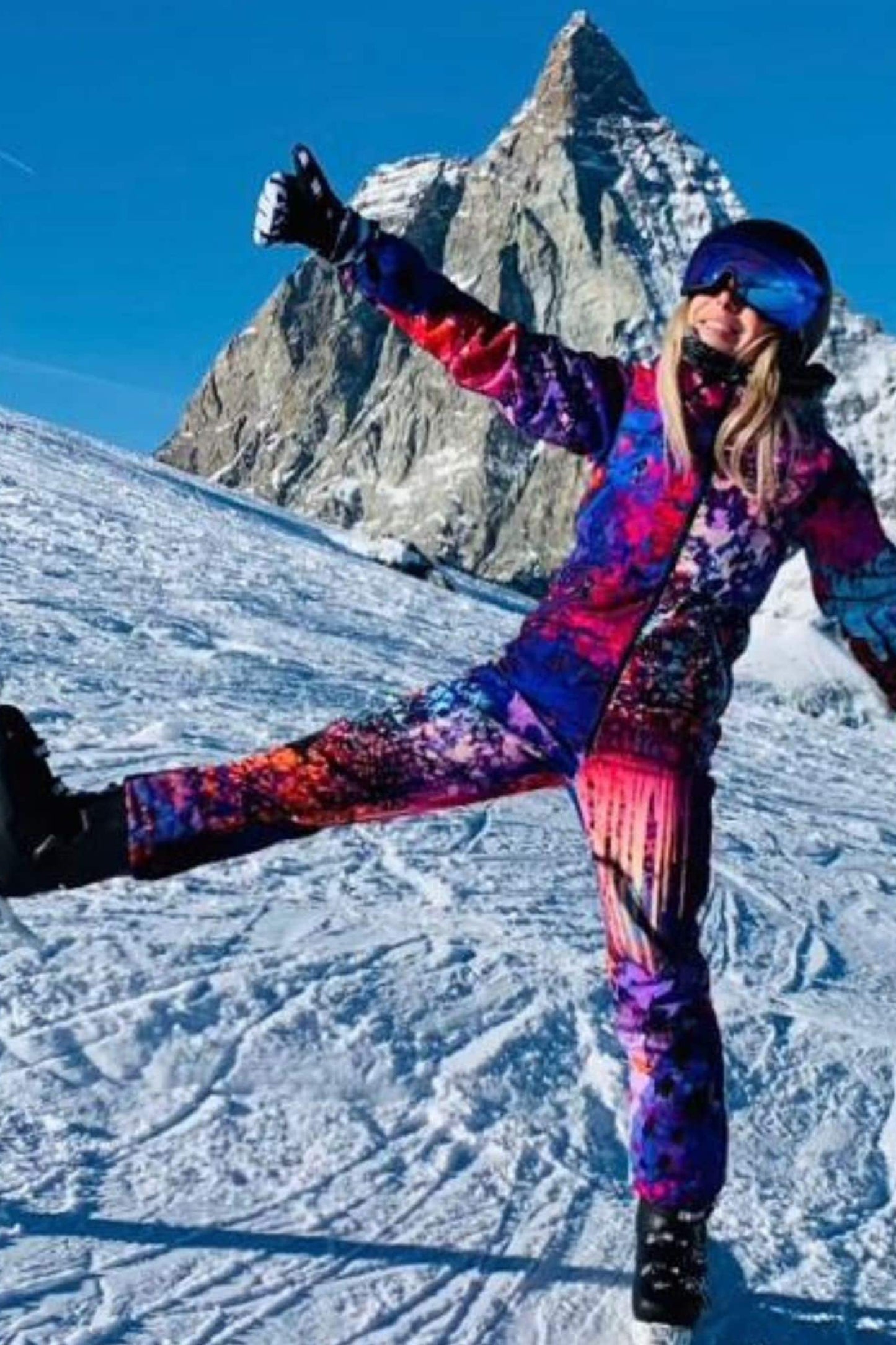 Winter-Ski-Overall, Snowboard-Kleidung, Snowboard-Anzug, Ski-Overall, Ski-Anzug Damen, Sportbekleidung, Overall Winter, bunter Schnee-Onesie