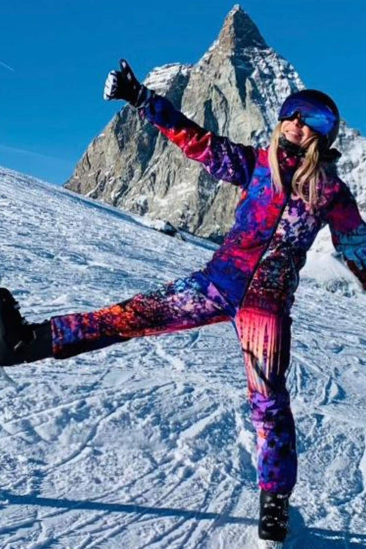 Ziemas slēpošanas/snovborda kombinezons košās krāsās