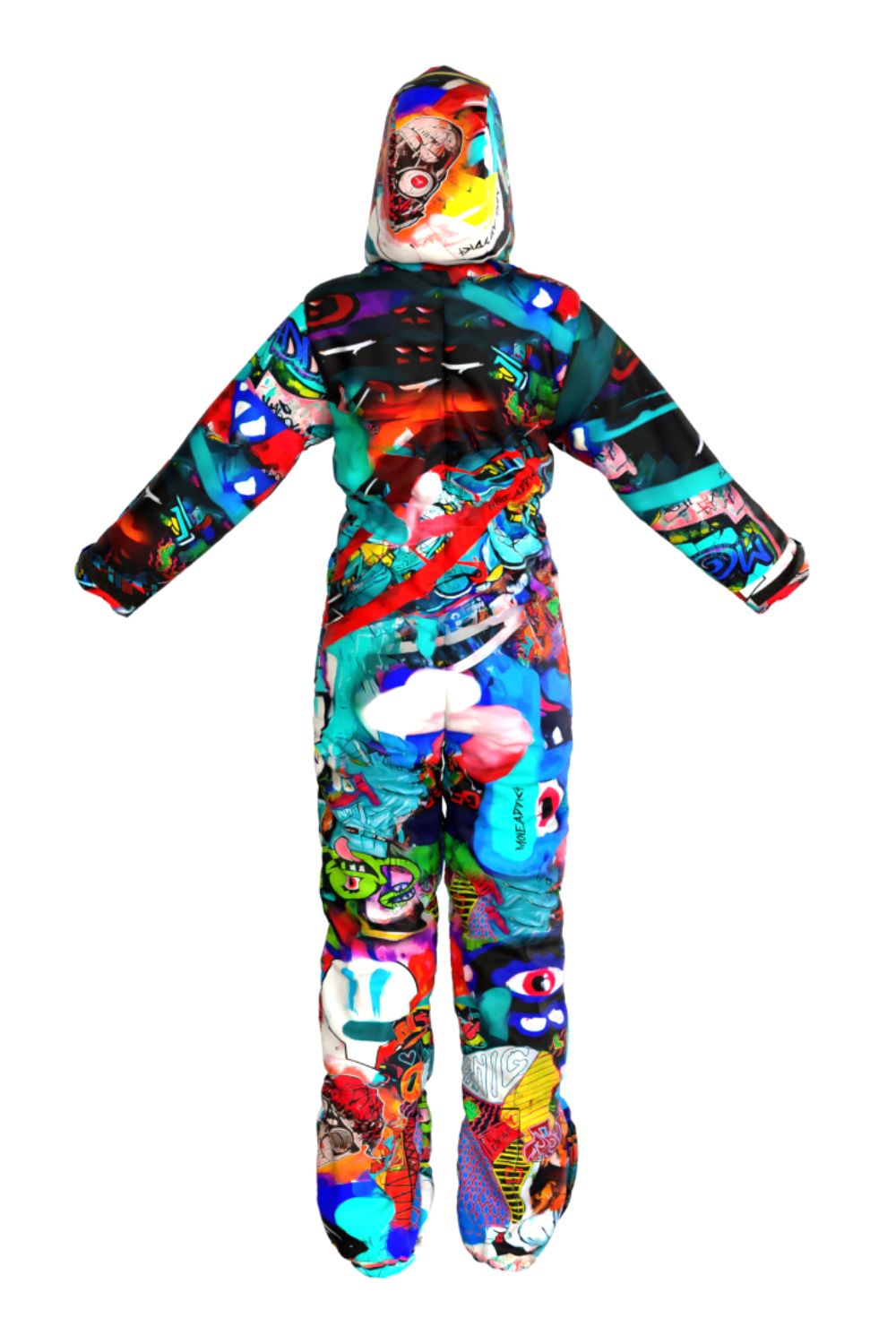 Women`s winter ski / snowboard suit with crazy print / Snowsuit