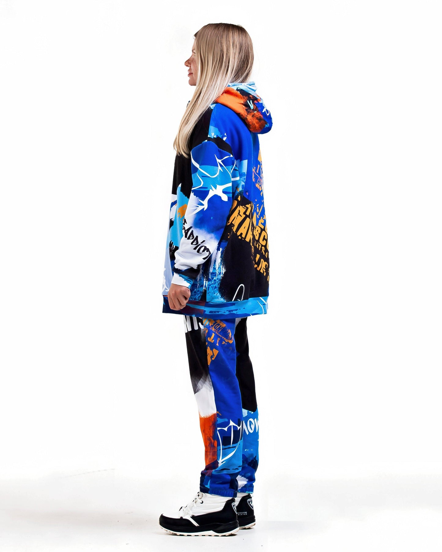 Blue Graffiti Women's Hoodie &Joggers