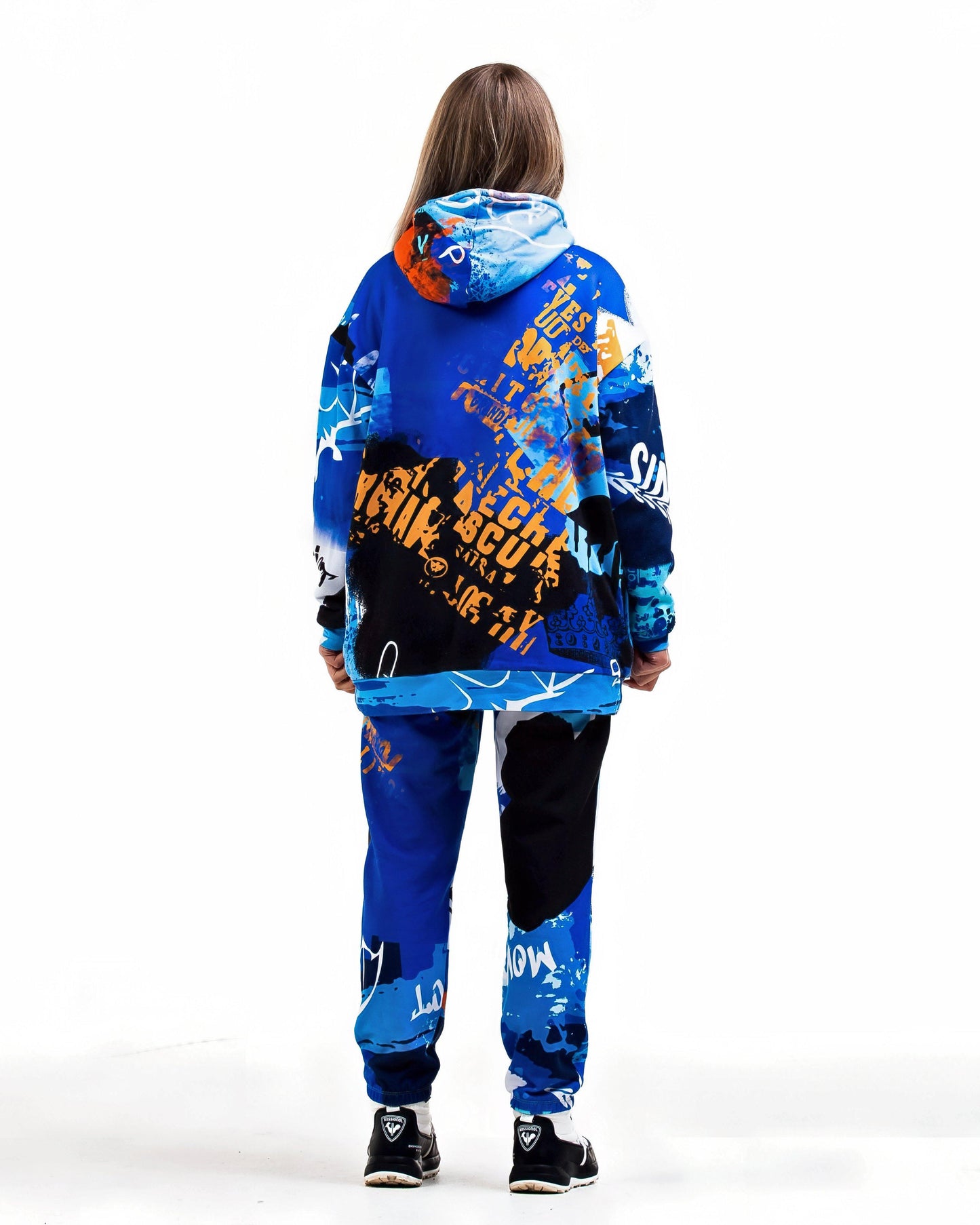 Blue Graffiti Women's Hoodie &Joggers