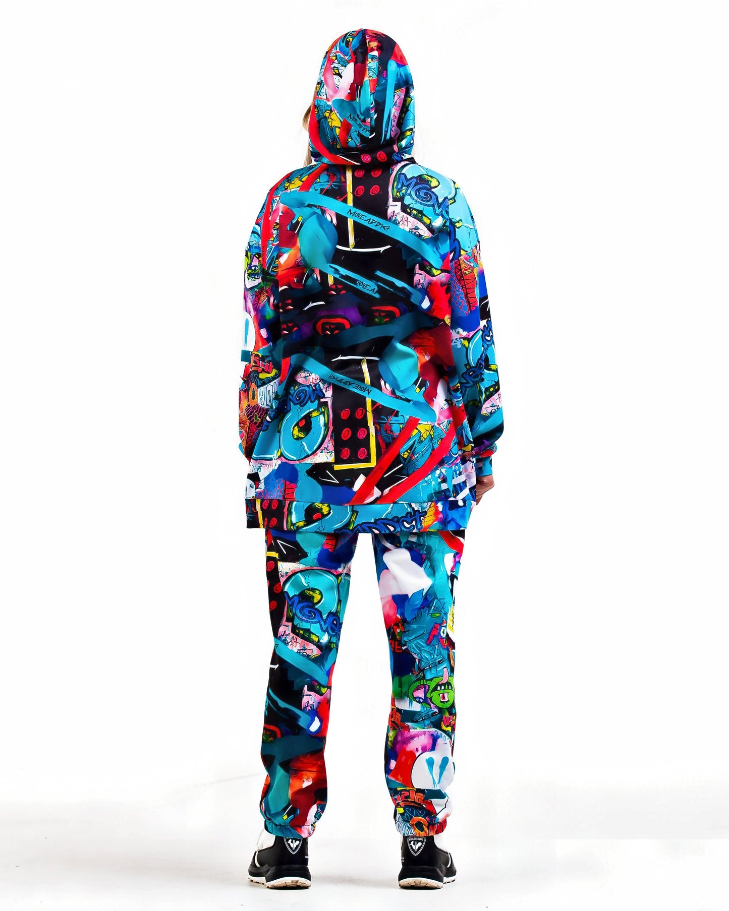Women's Graffiti print Hoodie & Jogger Pants "Monter Party"