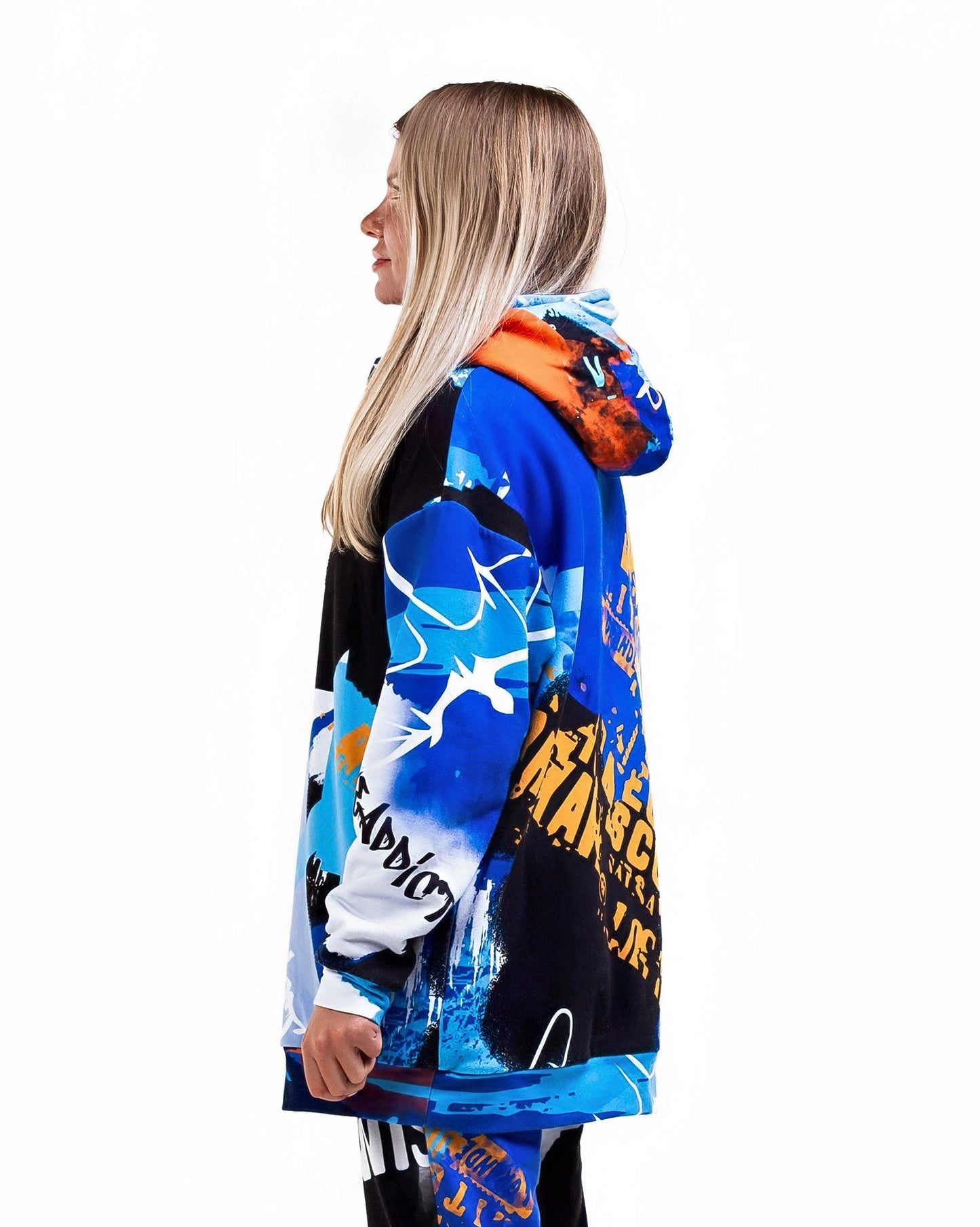 Kapuzenpullover mit Taschen, Langarm-Hoodie, Sweatshirt mit Kapuze, Damen-Hoodie, Plus-Size-Hoodie, Damen-Plus-Size, Sportbekleidung, bunter Hoodie