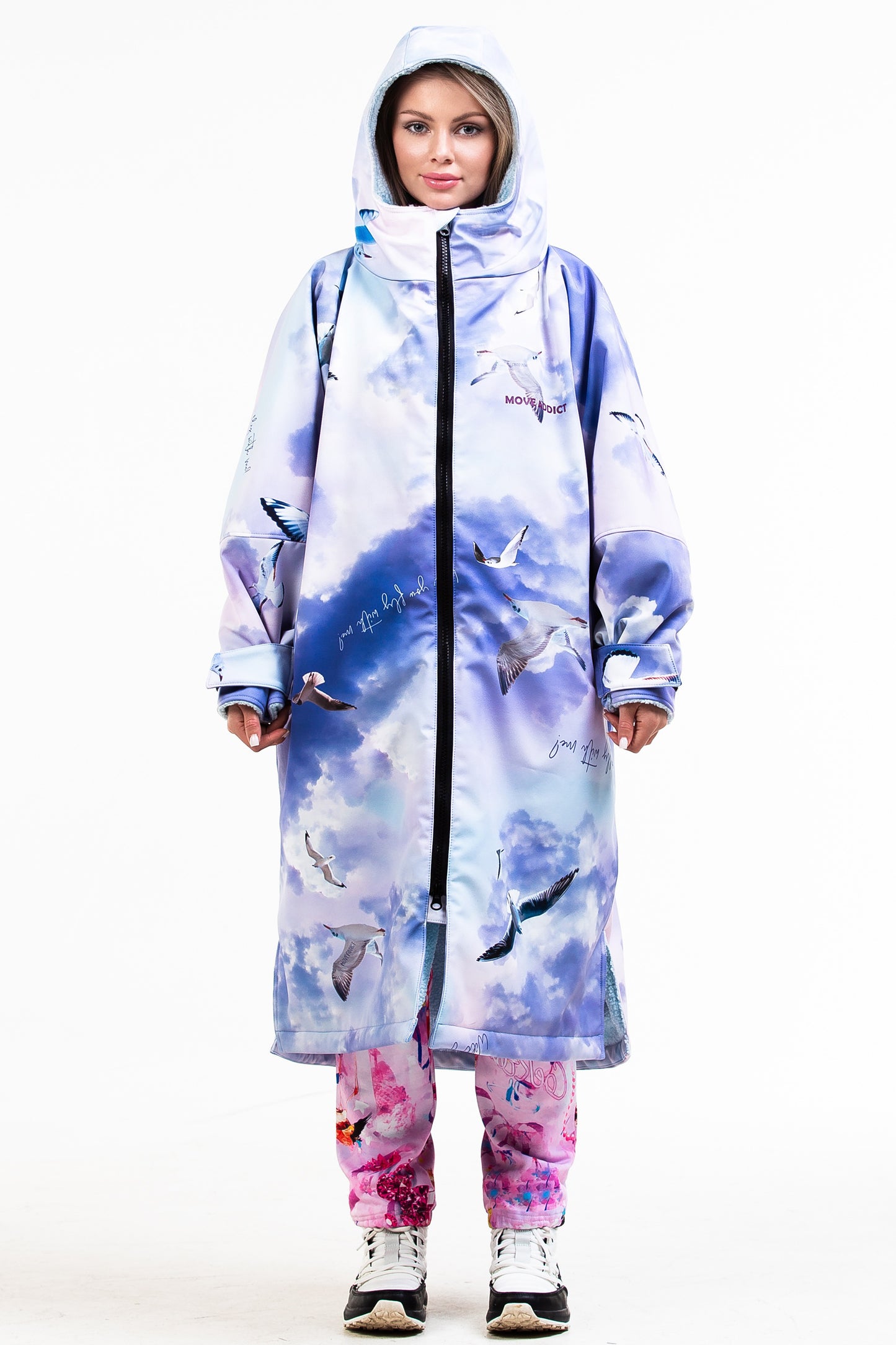 Unisex oversized softshell parka with fleece lining in many colors