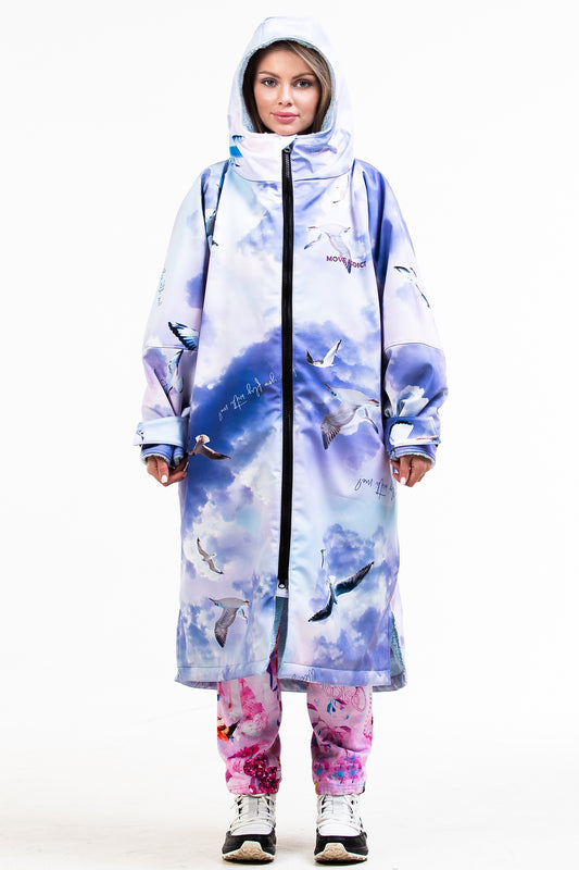 Unisex oversized softshell parka with fleece lining in many colors