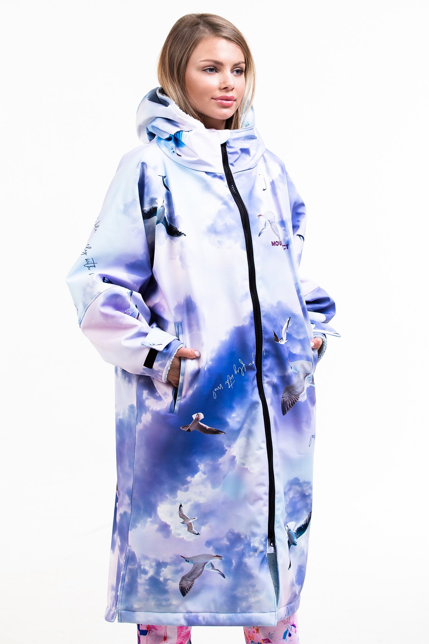 Unisex oversized softshell parka with fleece lining in many colors