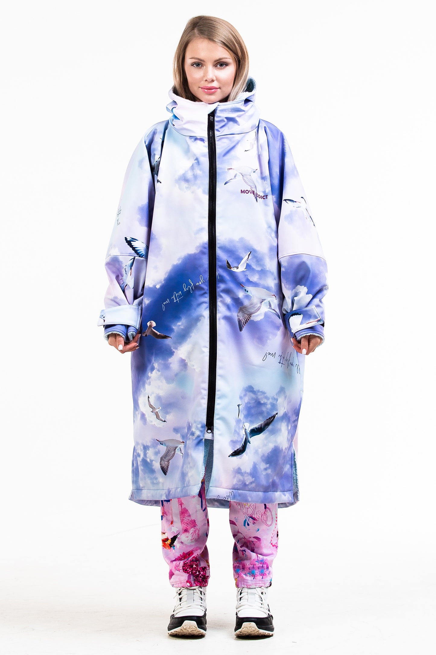 Unisex oversized softshell parka with fleece lining in many colors