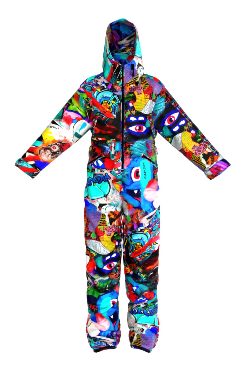 Rent of Men's Snowsuit, Graffiti Print. Size XL. For height 170-182 cm.