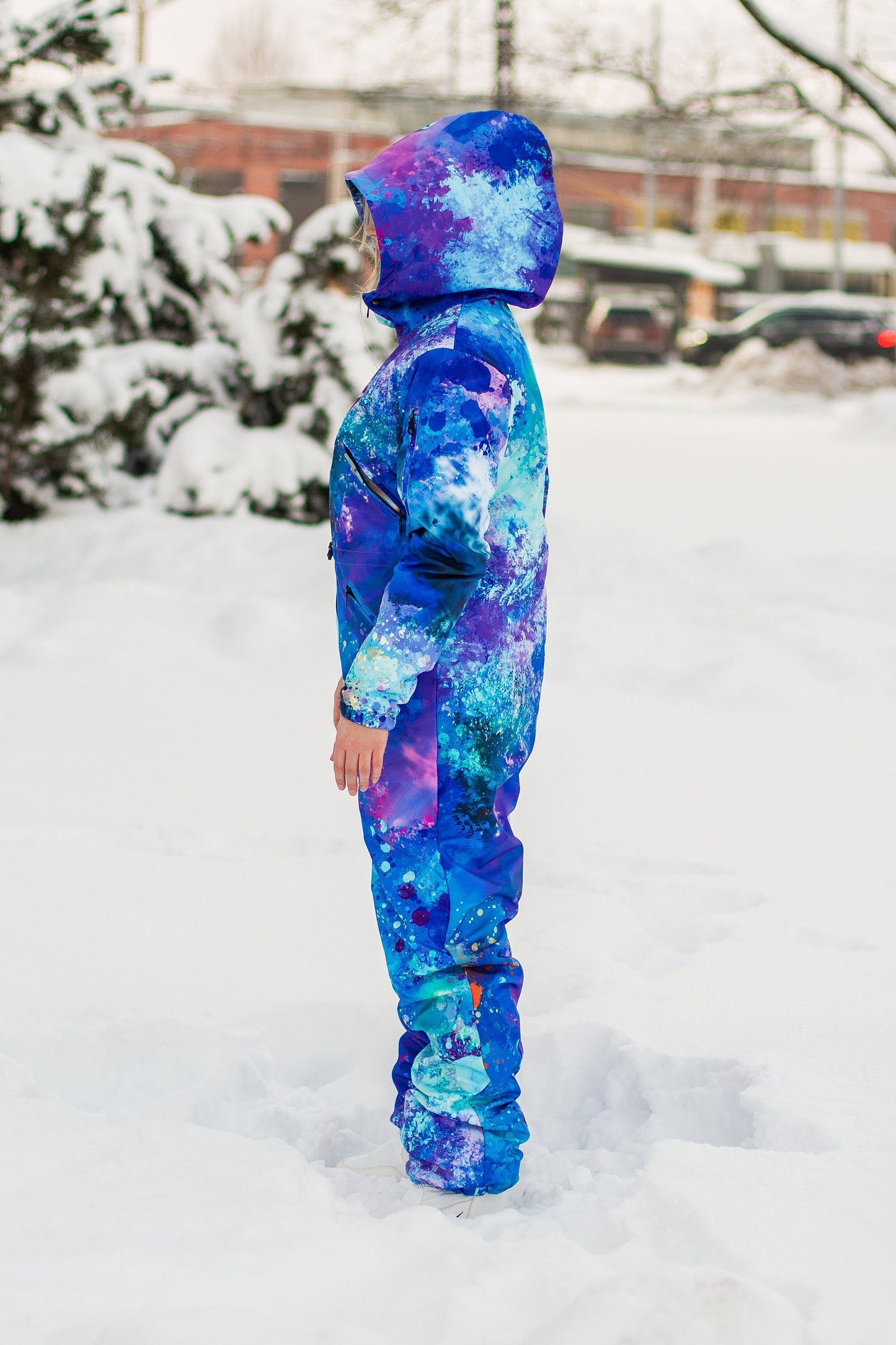 Winter Onesie, Bright Blue jumpsuit, snowboard clothes, Snowboard suit, Skiing Overall, ski suit women, sportswear, Jumpsuit winter, Blue