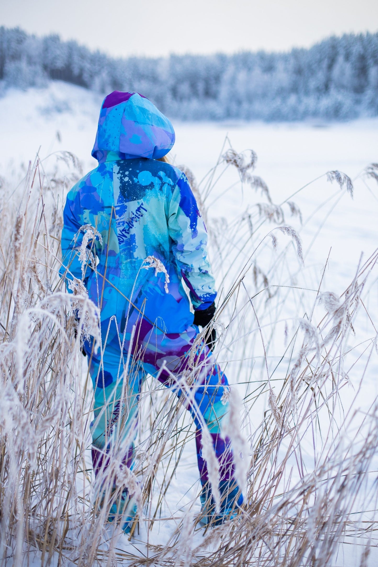 Rent of Women's Snowsuit, Purple Blue color. Size 38. For height 155-167 cm.