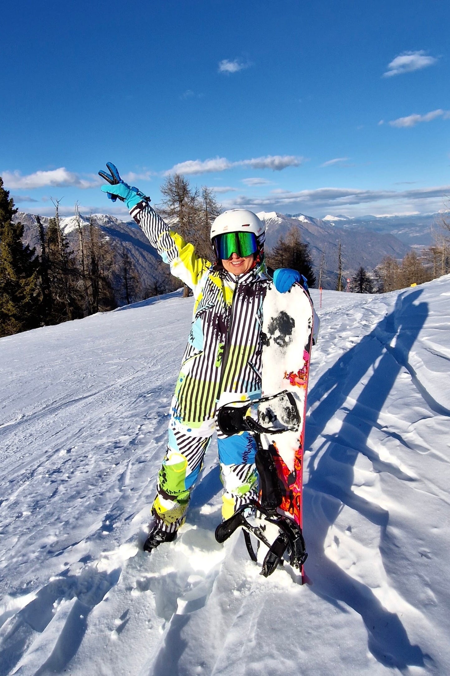 Rent of Women's Snowsuit, Green White color. Size 40. For height 155-167 cm.