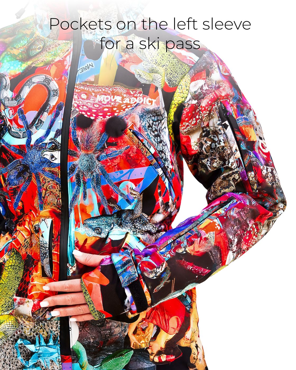 Ski-pass pocket on the left sleeve