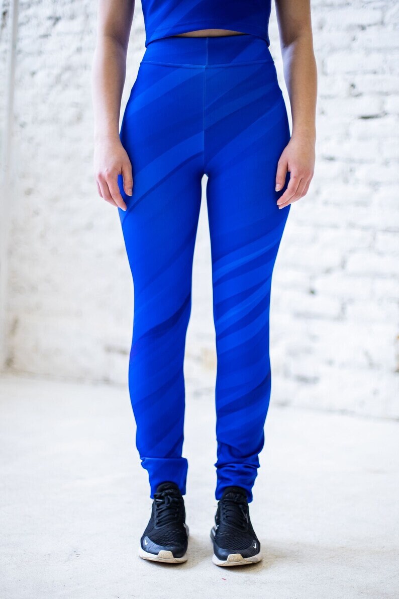 Blue leggings for woman, Sportswear, High waisted leggings, Sport Leggings, Yoga clothing, Leggings plus size, Ladies leggings