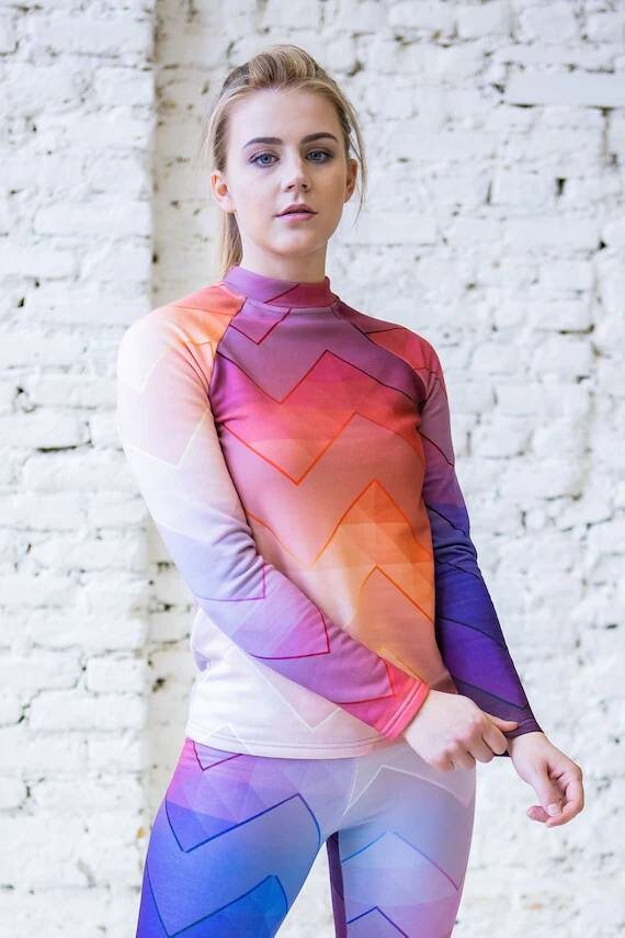 Colourful Thermal Shirt, Women's Thermal Protective Underwear, Sportswear, Thermal Protection, Long Sleeve shirt, Thermal Clothes, Plus Size
