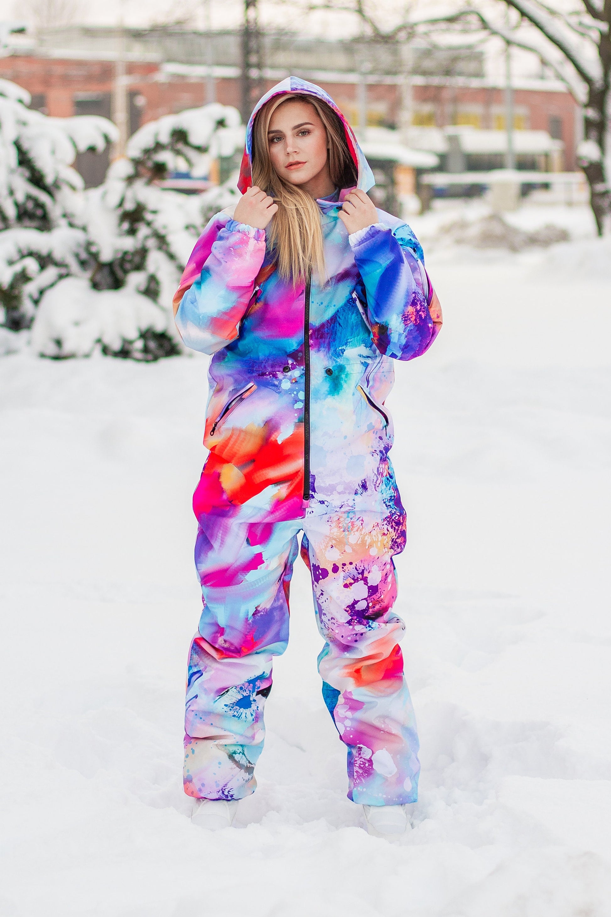 Winter ski jumpsuit, snowboard clothes, Snowboard suit, Skiing Overall, ski suit women, sportswear, Jumpsuit winter, Colorful Snow Suit,