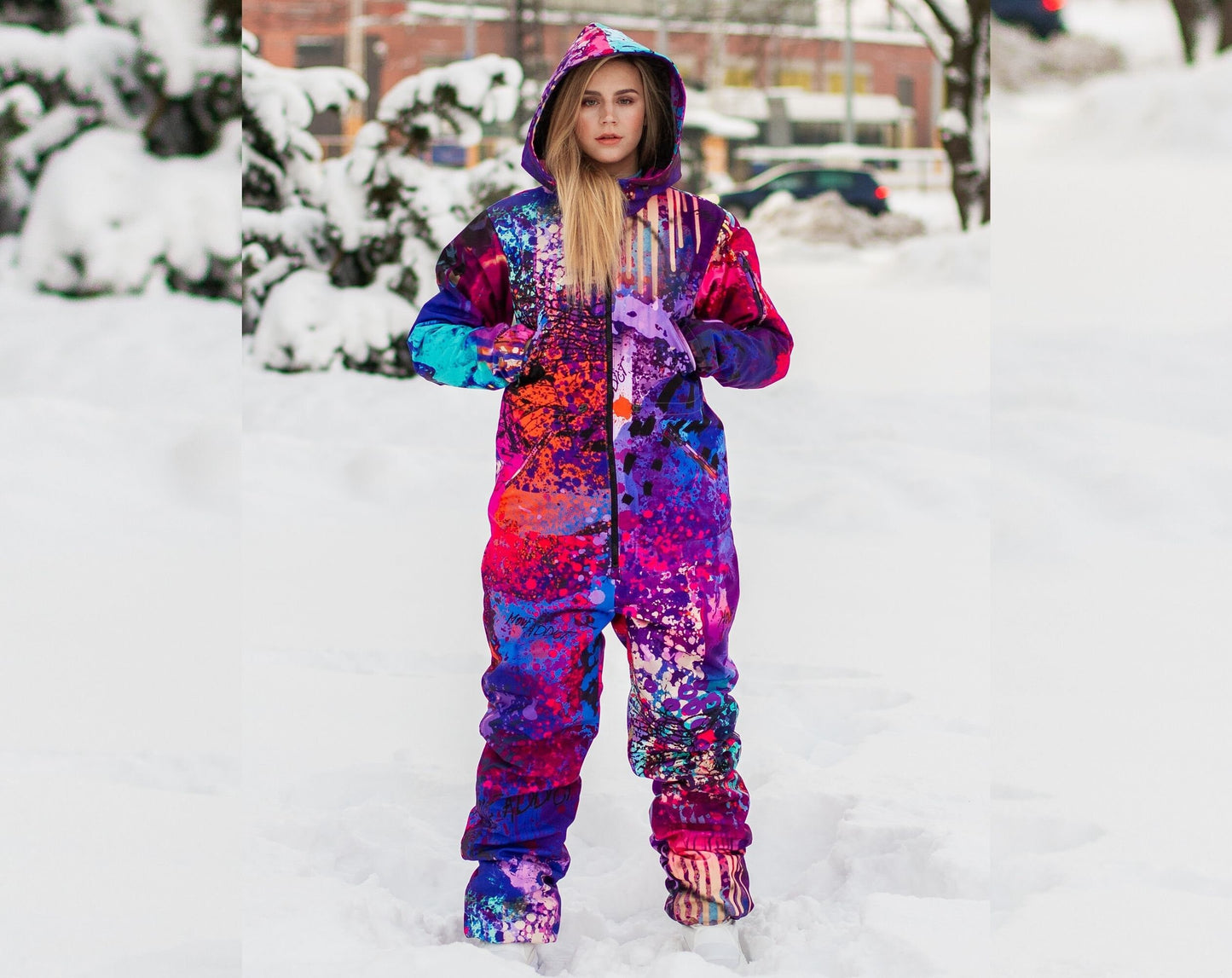 Winter ski jumpsuit, snowboard clothes, Snowboard suit, Skiing Overall, ski suit women, sportswear, Jumpsuit winter, Colorful Snow Onesie