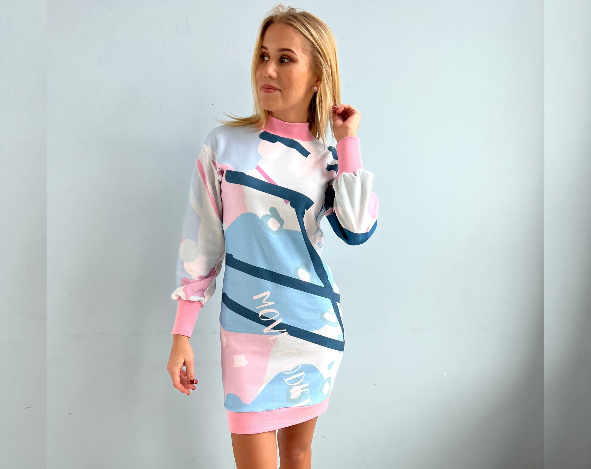 light pink tunic dress Huresd Dresses for Women Zipper Short Sleeve Dress Lapel Collar Solid Color Loose Fit Tunic Mini Dress Light pink L