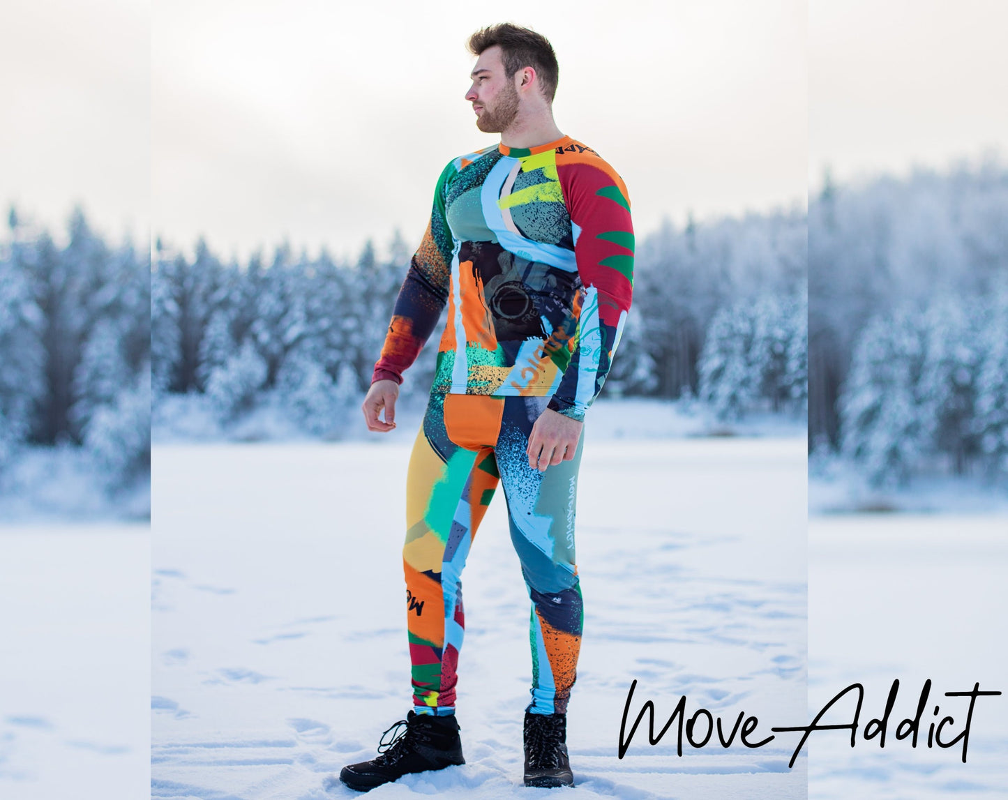 Thermal Leggings, Men's Thermal Protective Underwear, Winter Sportswear, Leggings with fleece, Warm shirt, Thermal Clothes, Men's Clothing