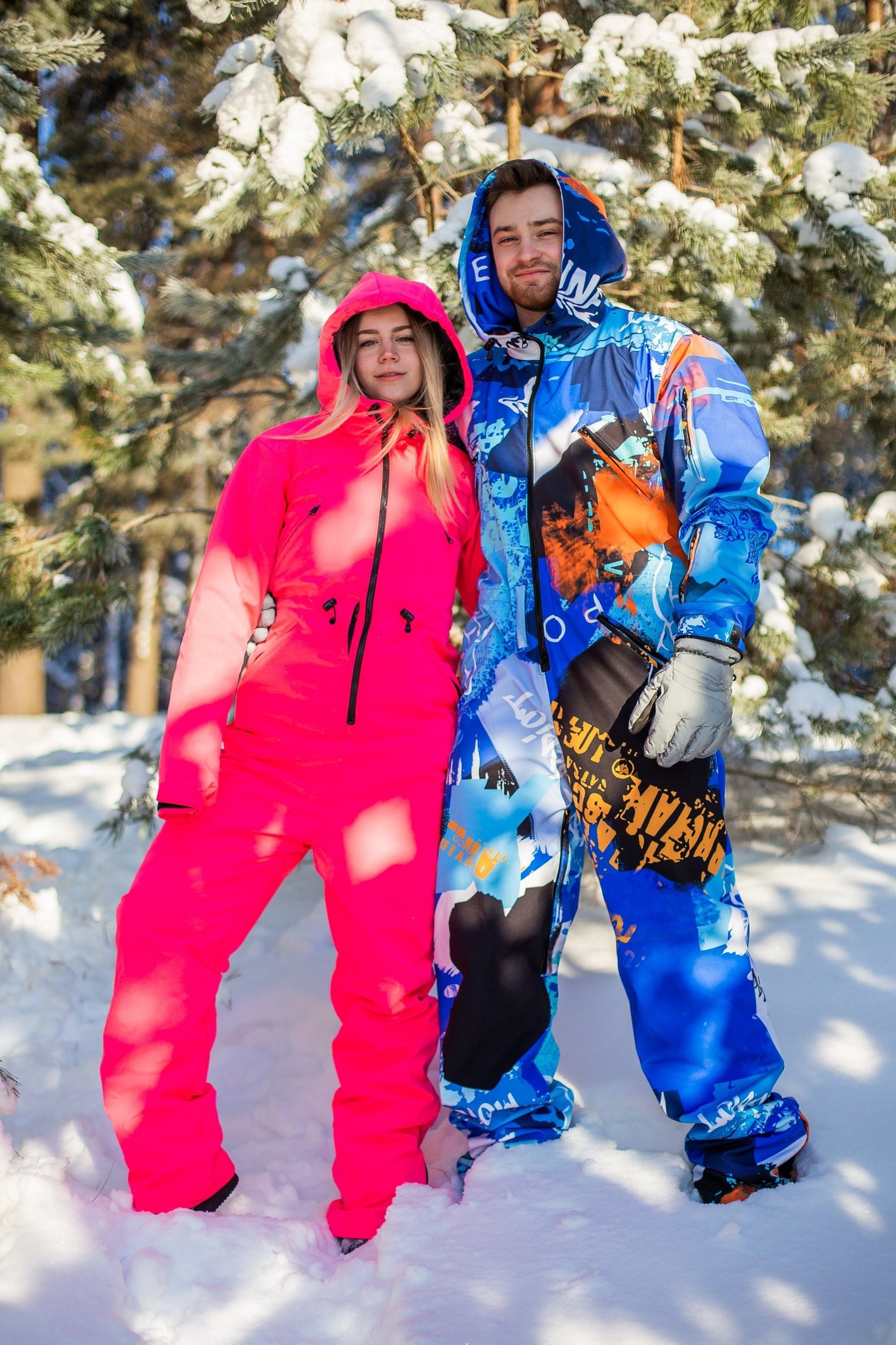 Women`s winter ski / snowboard suit in Neon Pink color / Snowsuit MoveAddict Women`s winter ski / snowboard suit in Neon Pink color / Snowsuit MoveAddict