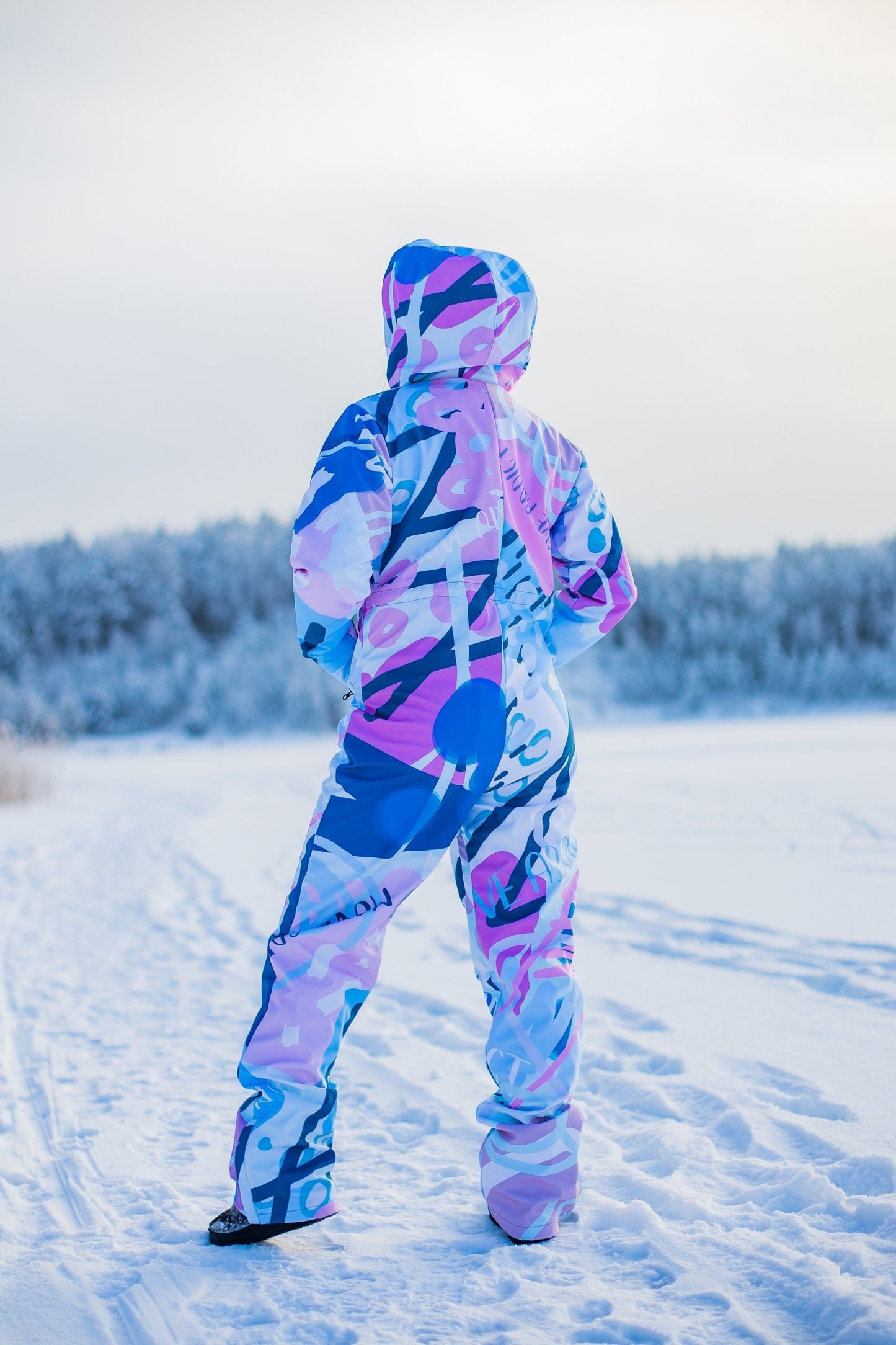 Romantic Winter Ski Onesie, Jumpsuit, Snowboard Clothes, Snowboard suit, Skiing Overall, Ski Suit Women, Colorful Snow Suit, Light Pink