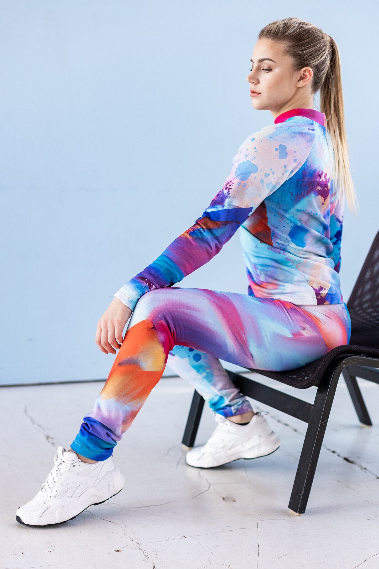 SET: Women's Thermowear, Leggings, Abstract Light Top, Winter Underwear, Thermal Protective, Clothing, Sport underwear, Winter Clothes