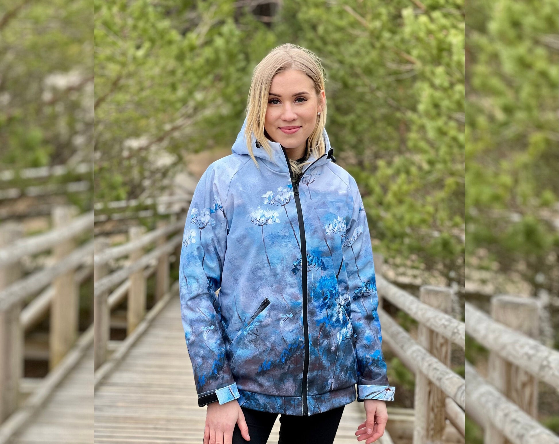 Windproof Jacket with pockets, Outwear, Floral Jacket, Sport Jacket for womens, Printed Jacket, Colourful jacket women, Spring Jacket