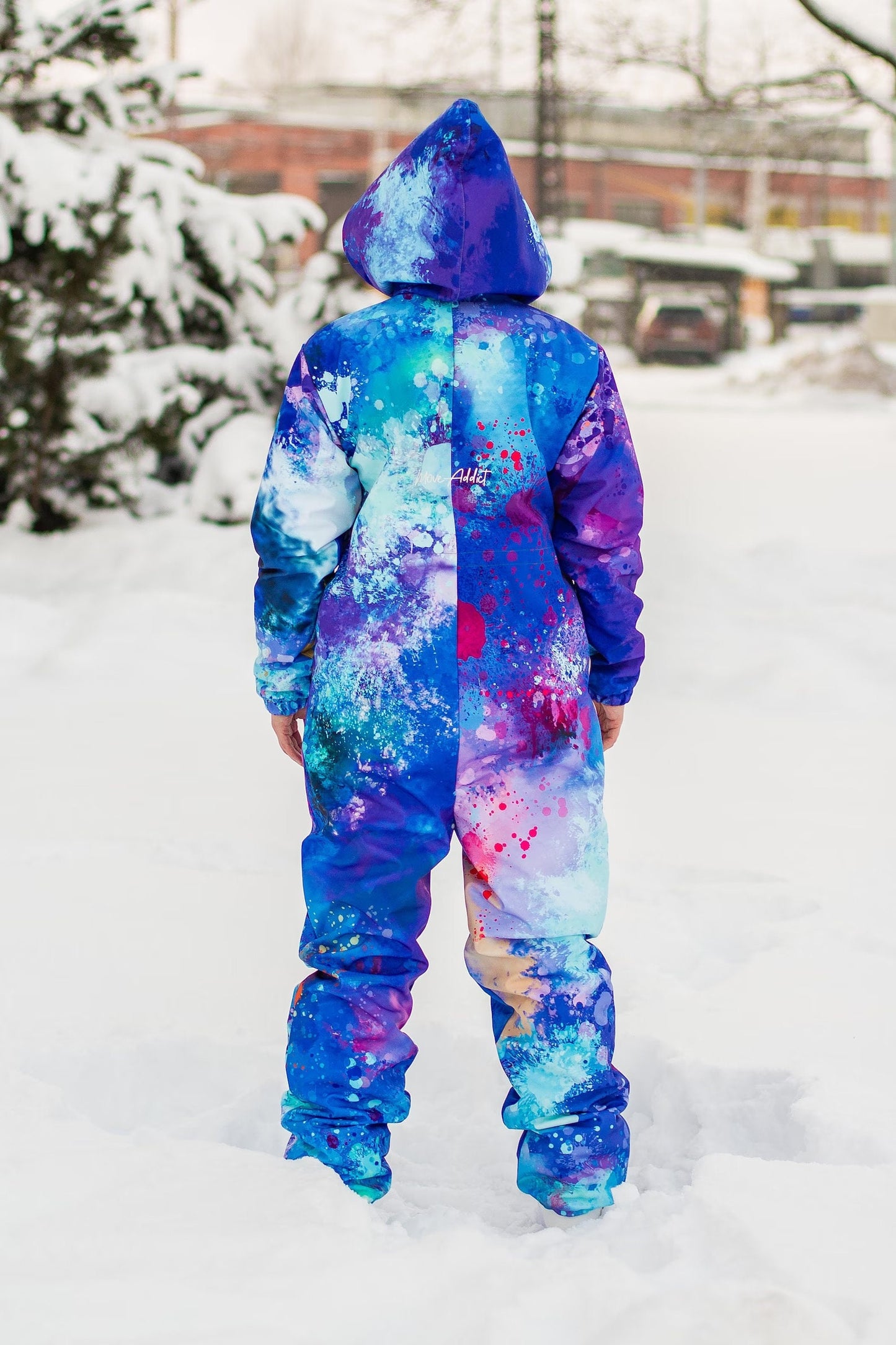 SET: Blue Winter Ski Jumpsuit, Snowboard Clothes, Snowboard suit, Skiing Overall, Women Mountain's clothes, Winter Thermal underwear