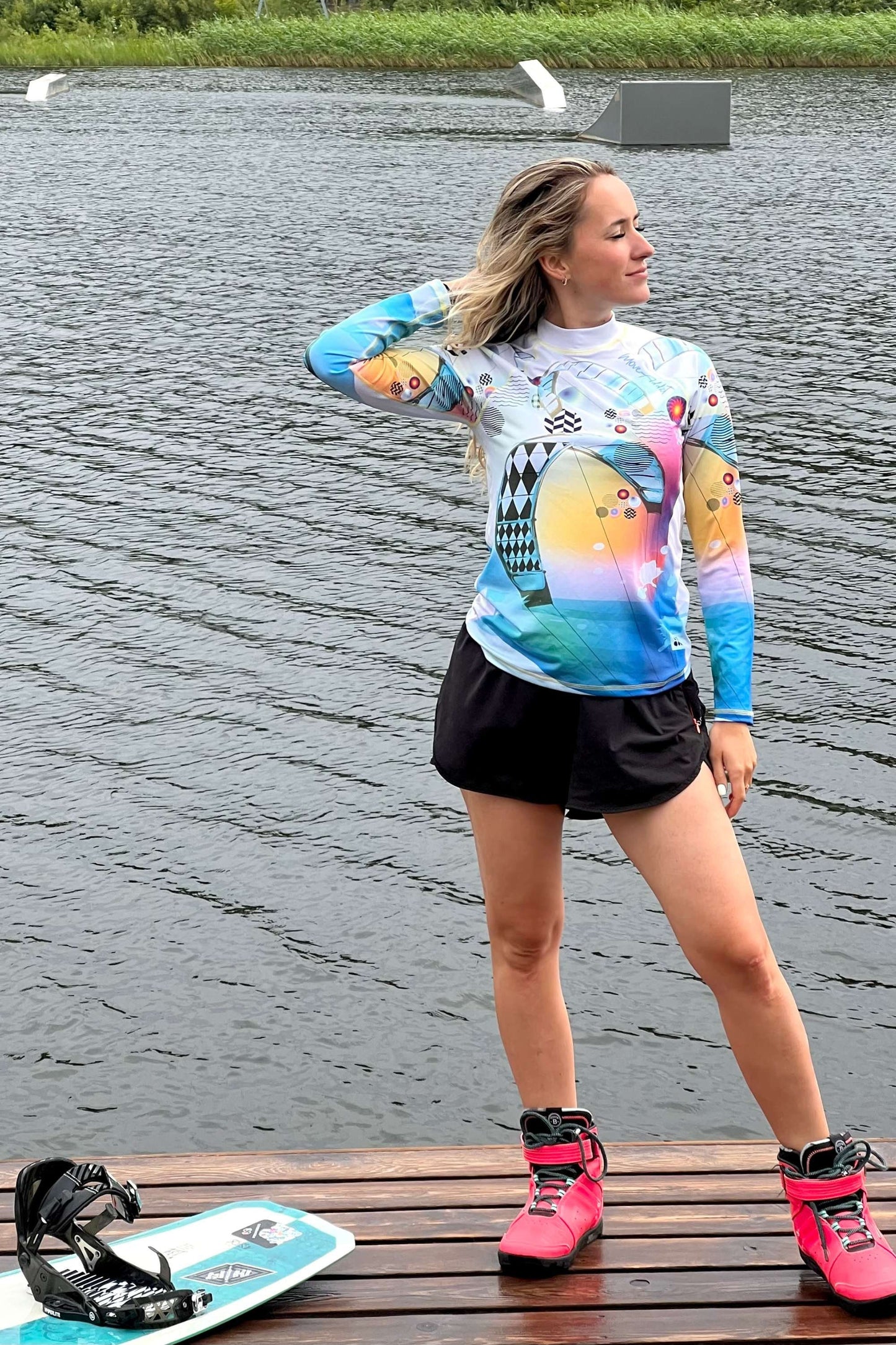 Women's Long Sleeve Rash Guard| Women's Lycra, Rash| Summer water sports outfit| Active lifestyle| Sun and wind protection
